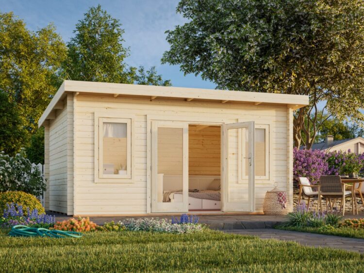 Lisa 2 14.2m2 Pent Summerhouse From Cabins Unlimited Front