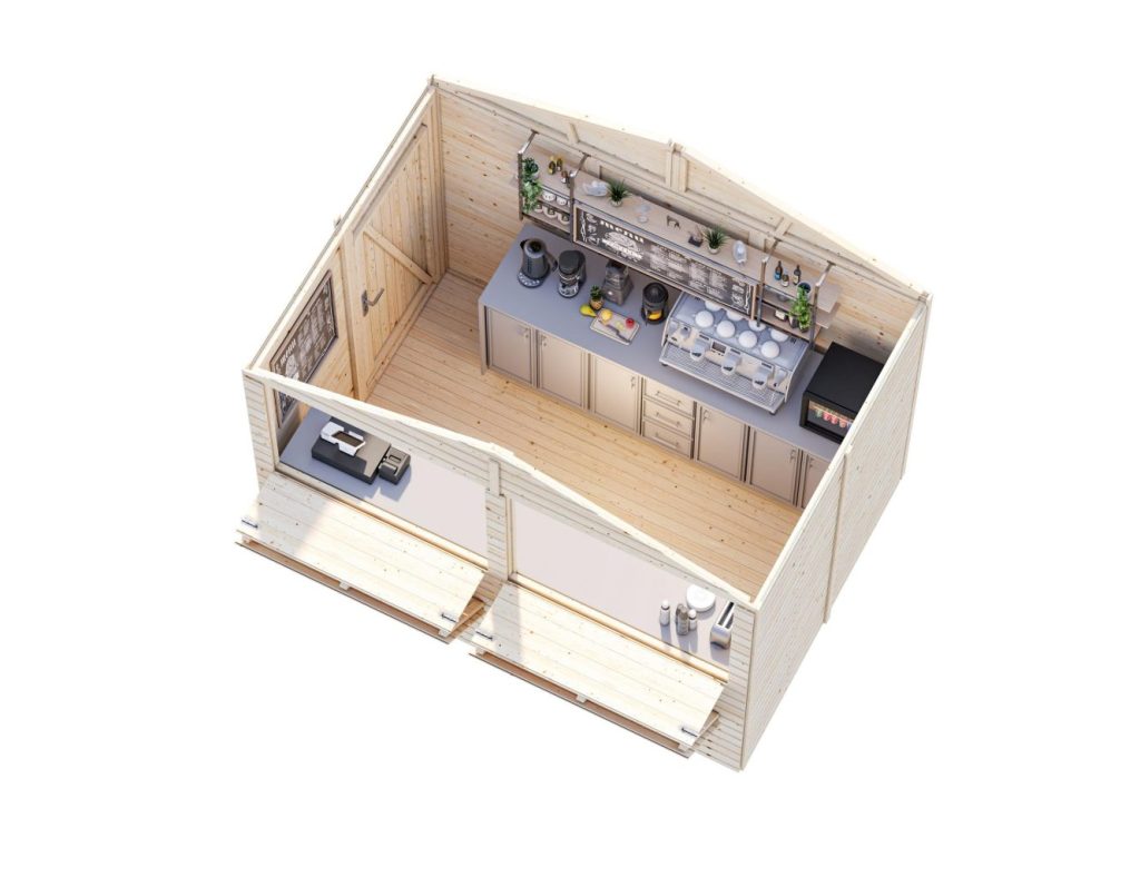 Stella 5.0m2 Kiosk From Cabins Unlimited Cutout