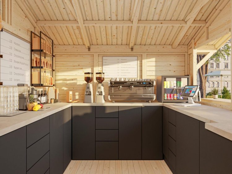 Stella 8.2m2 Kiosk From Cabins Unlimited Inside