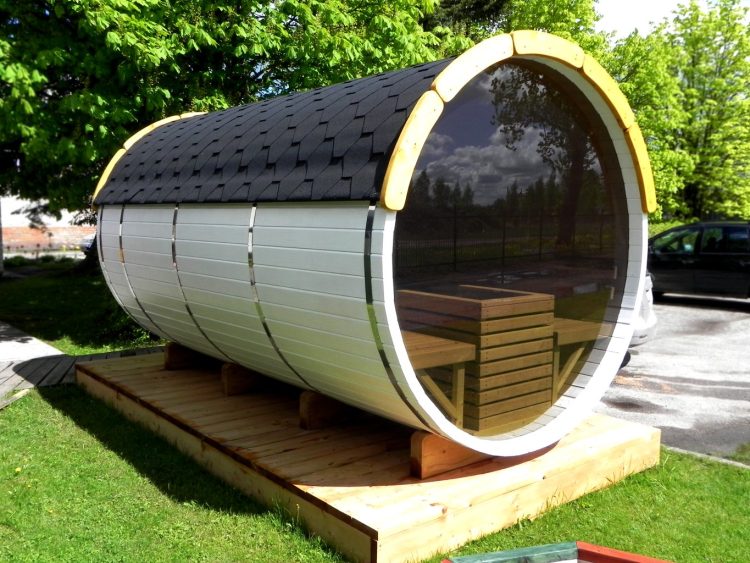 Sauna Barrel 3x 1.9 With Full Glass
