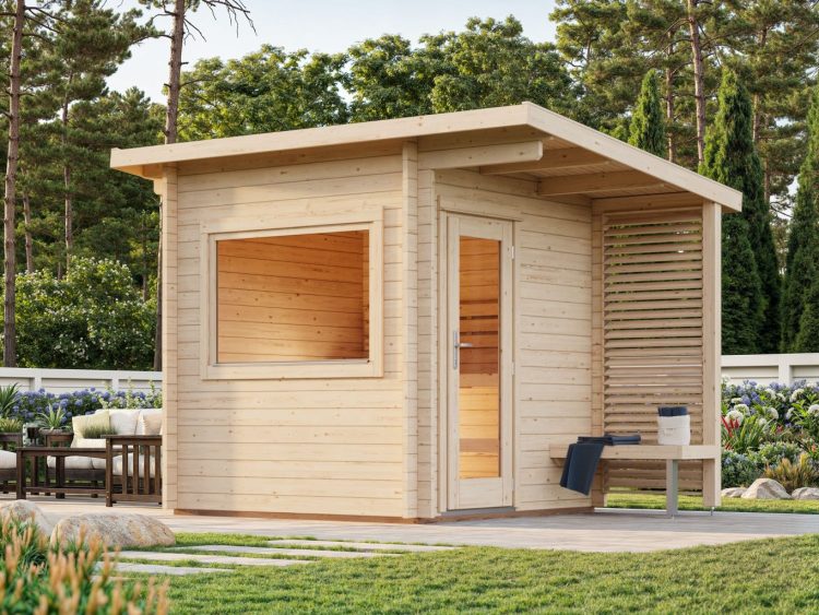 Sanna 4.1m2 Sauna With Pent Roof From Cabins Unlimited