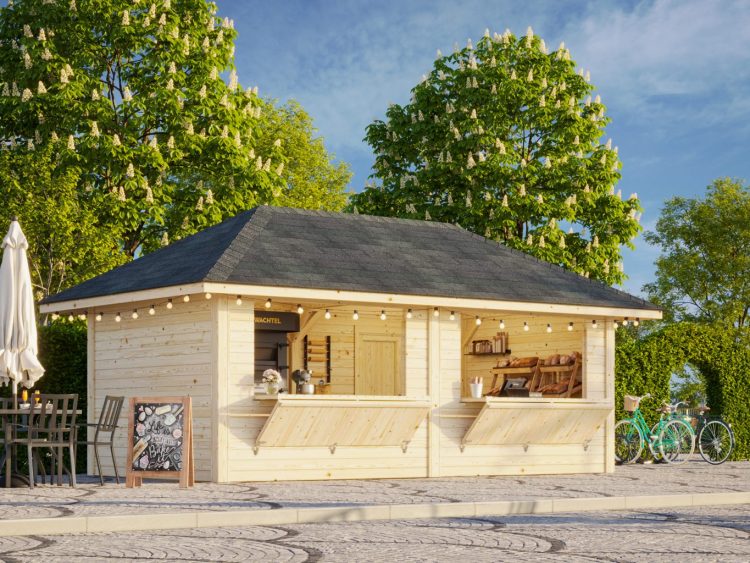 Bianca 111 16.6m2 Twin Hatch Kiosk From Cabins Unlimited