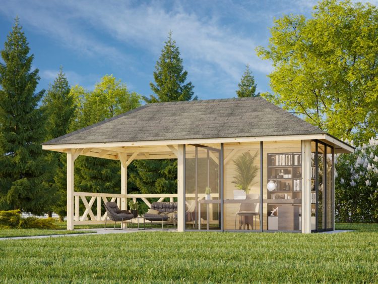 Bianca 204 Slide 16.6m2 Gazebo From Cabins Unlimited