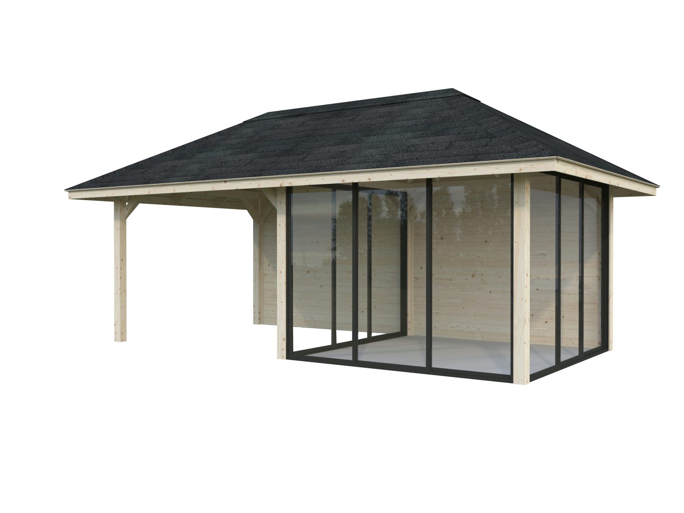 Bianca 206 Slide 16.6m2 From Cabins Unlimited Gazebo Left