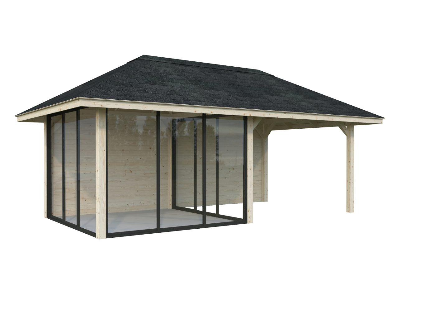 Bianca 206 Slide 16.6m2 From Cabins Unlimited Gazebo Right