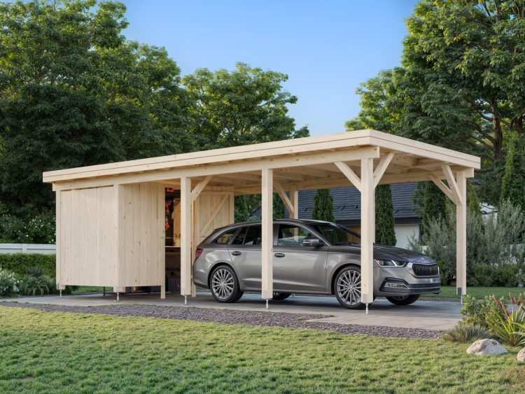 Karl 4 23.1m2 Singlew Carport And Shed Combo From Cabins Unlimited