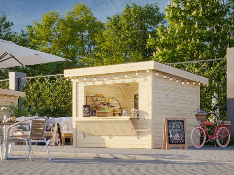 Lenna 304 8.3m2 Pent Kiosk From Cabins Unlimited