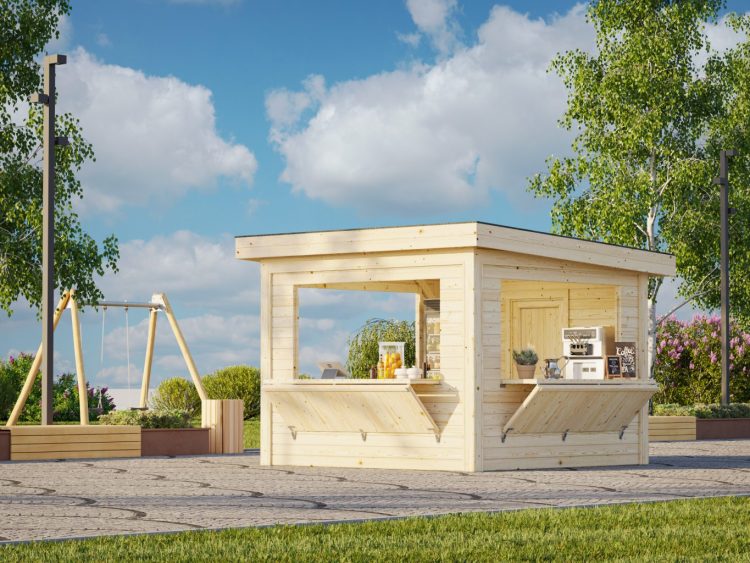 Lenna 305 8.3m2 Pent Kiosk From Cabins Unlimited