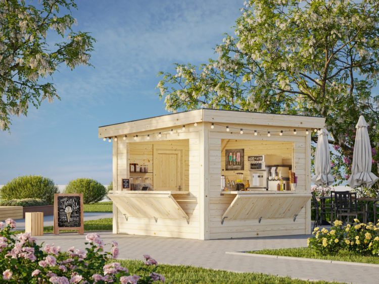 Lenna 305 8.3m2 Pent Kiosk From Cabins Unlimited