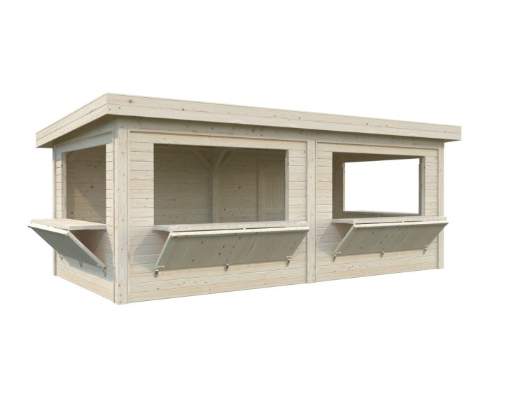 Lenna 31216.6m2 Pent Kiosk From Cabins Unlimited Hatch Open
