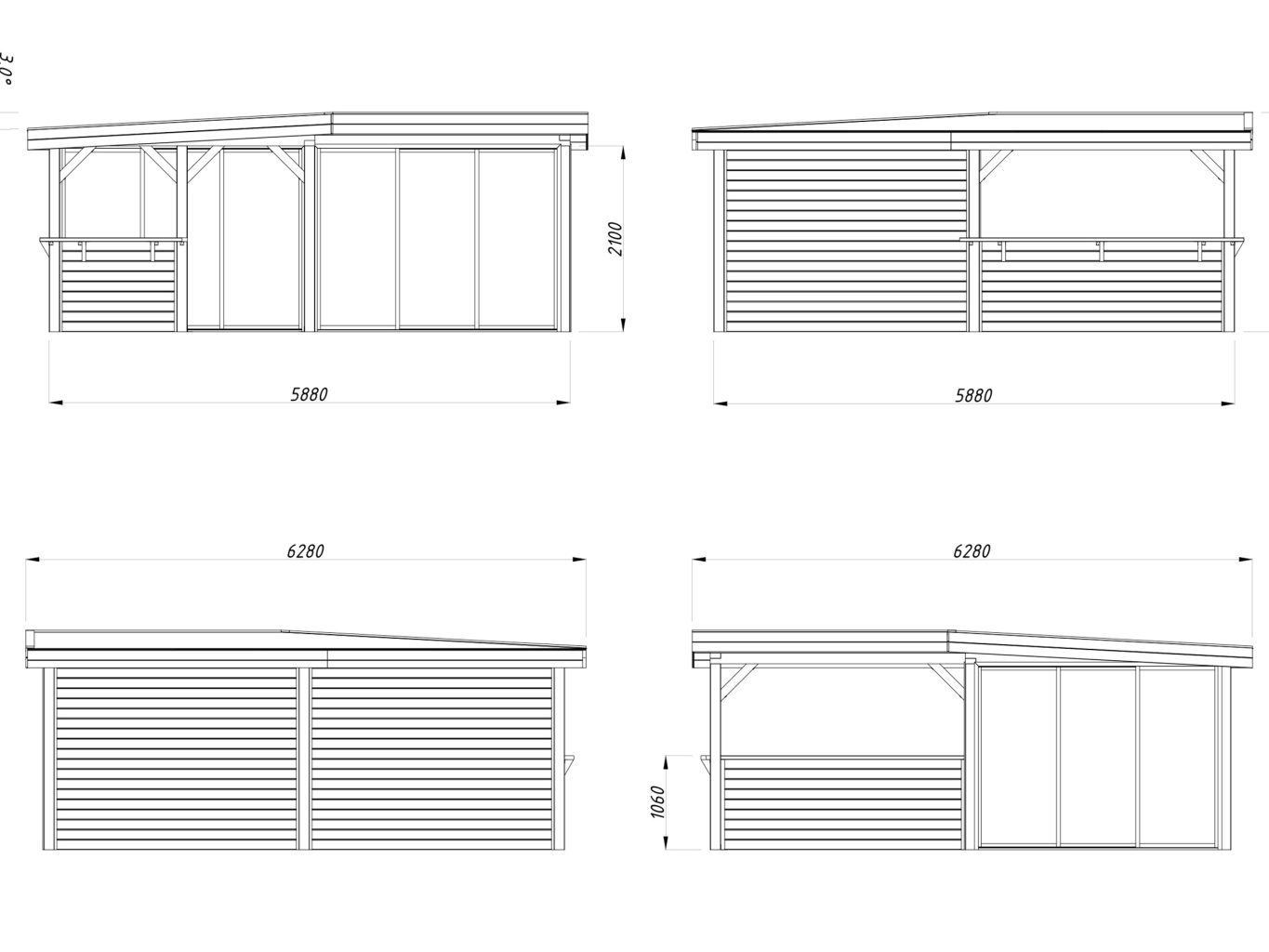 Lenna 423 Slide 24.9m2 L Shape From Cabins Unlimited Dimensions