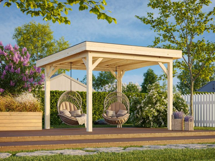 Lenna 8.3m2 Pent Roof Gazebo From Cabins Unlimited